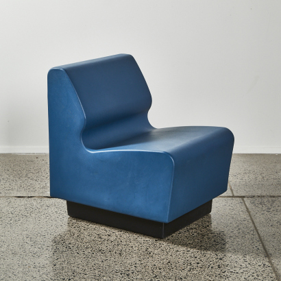 A Norix Furniture HN850 Hondo Nuevo Armless 24 Inch Chair with Molded Plinth Base