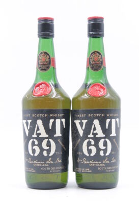 (2) Vat 69 Blended Scotch Whisky circa 1960s