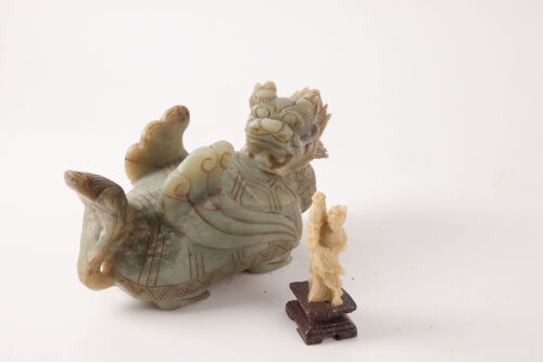 Two Chinese Jadite Carvings