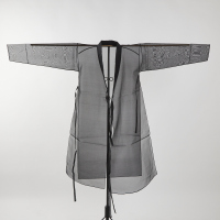 A Silk Organza Hanbok Robe by Hye Mi Song