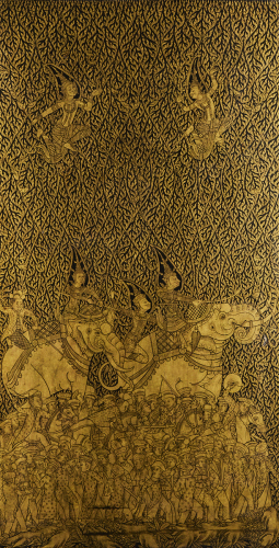 A Gilded Lacquer Painting, Thailand