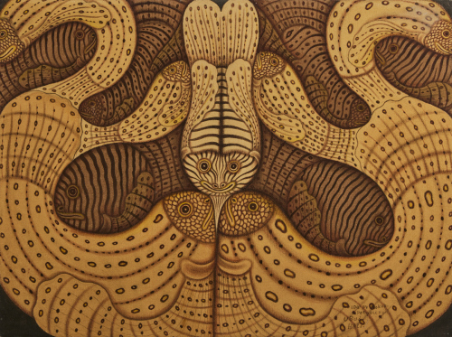 ARTIST UNKNOWN Balinese Fish Scene