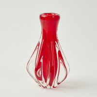 A Murano Art Glass Ruby Red Vase