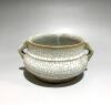 A Chinese Ge Kiln Style Two-ear Censer