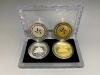 Chinese Sports Lottery Commemorative Golden and Silver Coin - Two Boxes