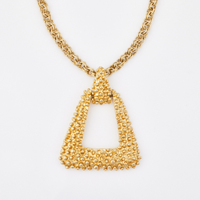 Sarah Coventry, "Golden Sunset" Gold-tone Pendant