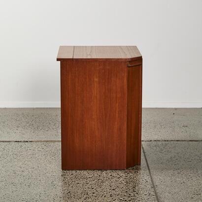 A Mid Century Teak Corner Storage Unit