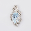 Platinum, Modern 5.18ct Aquamarine /.13ct Diamond Pendant