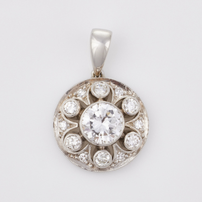 Platinum, .98ct Diamond Set Pendant