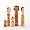 A group of five Japanese wooden carvings of figures - The Collection of John Perry's Asian Art