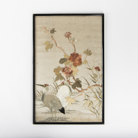 A Chinese 'flower and bird' embroidered piece - The Collection of John Perry's Asian Art