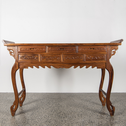 A Chinese hardwood carved altar table