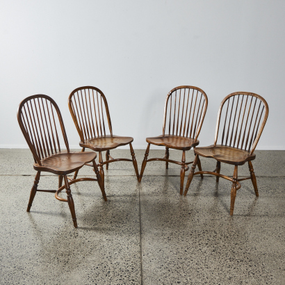 A Set Of Four French Windsor Chairs from John Stephens Antiques