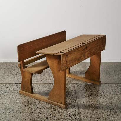 An Antique Rimu School Desk