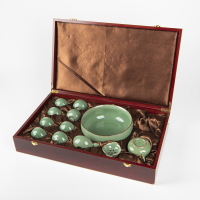 A set of Chinese celadon tea ware