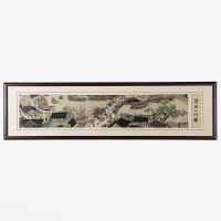 A Chinese embroidered artwork "Qing Ming Shang He Tu"