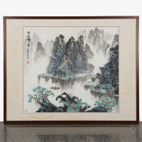 A Chinese landscape painting