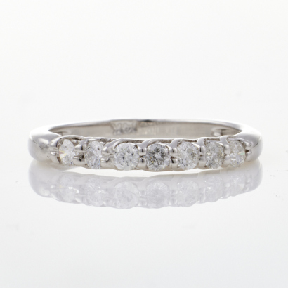 Platinum, Modern, .27ct Diamond Band