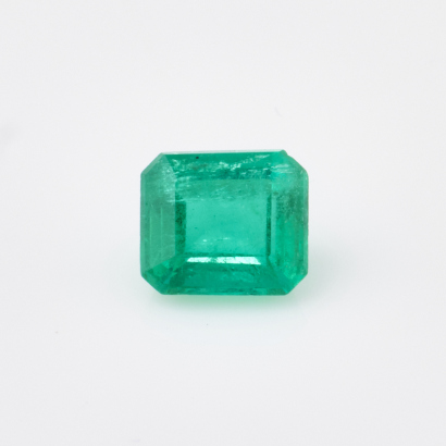 A Loose .70ct Colombian Emerald Cut Emerald