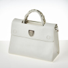 Christian Dior, White Leather Diorever Bag with Twilly