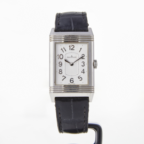 Stainless Steel, Jaeger Le Coultre Ladies Ultra Thin Reverso Quartz Wristwatch