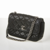 Chanel Black Caviar Quilted Mini Lady Pearly Bag 