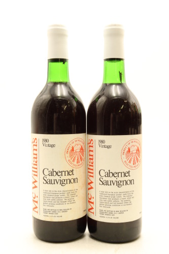 (2) 1980 McWilliams Cabernet Sauvignon, Hawkes Bay