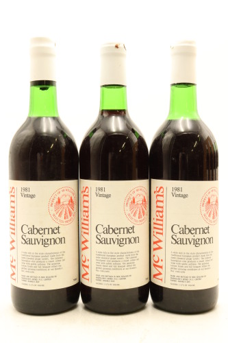 (3) 1981 McWilliams Cabernet Sauvignon, Hawkes Bay