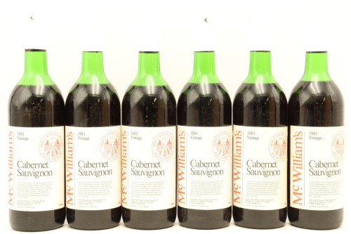 (6) 1981 McWilliams Cabernet Sauvignon, Hawkes Bay (US)