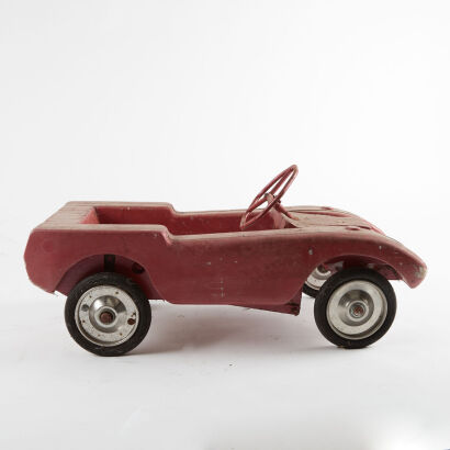 A Vintage Wooden Pedal Car