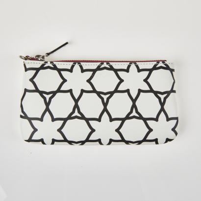 Sonjz Leather Black and White Wallet