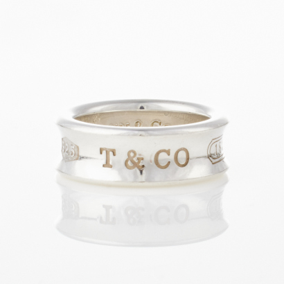 Tiffany & Co, Sterling Silver "1837" Ring, Size J