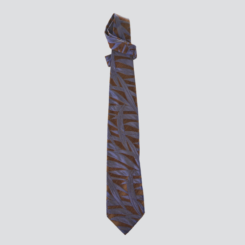 Gianfranco Ferre Men's Silk Tie Blue/Bronze Print