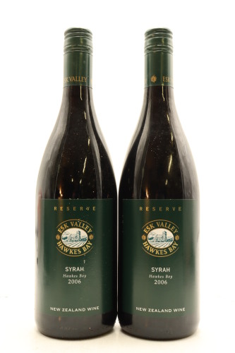 (2) 2006 Esk Valley Winemakers Reserve Syrah, Gimblett Gravels [BC95]