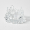 A Swedish Nybro Volcano Glass Candle Holder
