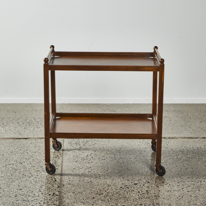 A Mid Century Two Tiered Drinks Trolley