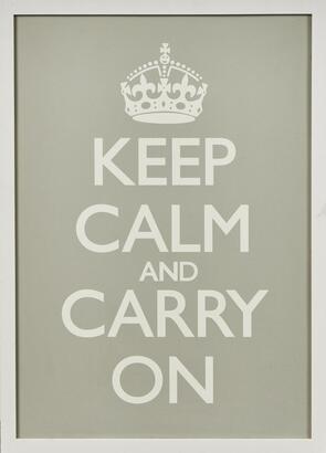 Keep Calm And Carry On Framed Print