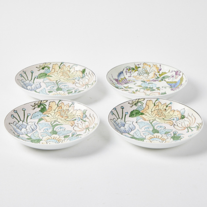 A Set Of Four Cloisonne Plates