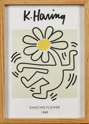 KEITH HARRING Dancing Flower Print