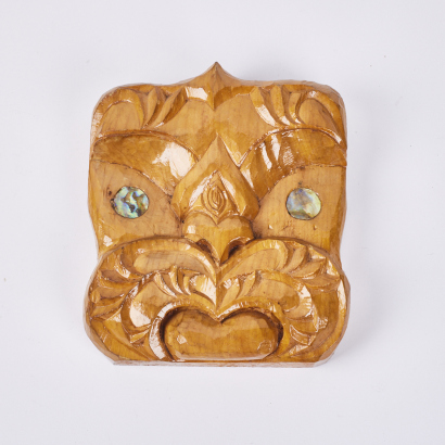 A Folk Art Hei Tiki with Paua Eyes