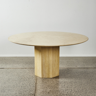 A Travertine Marble Table