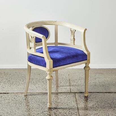 A Single Painted Louis XVI Style Side Chair