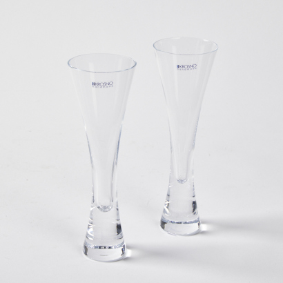 A Pair Of Crystal Krosno Verve Champagne Glasses