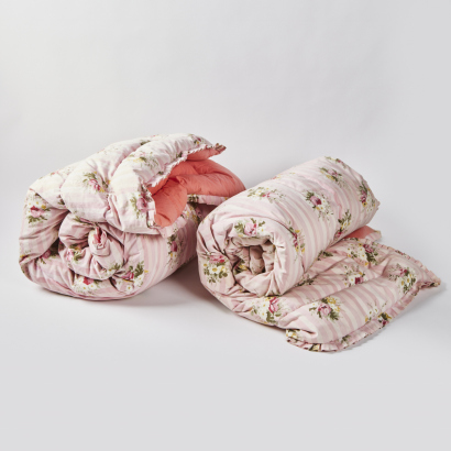 Pair Of Vintage Floral Single Eiderdowns