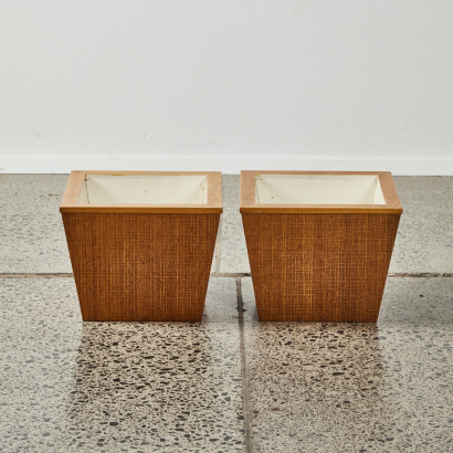 A Pair Of Midcentury Textured Planters