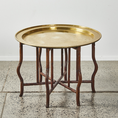 An Egyptian Brass Tray Table