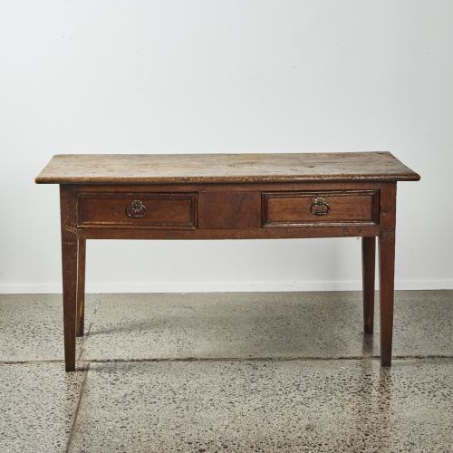 A Rustic Oak Console Table