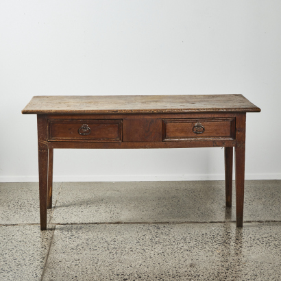 A Rustic Oak Console Table