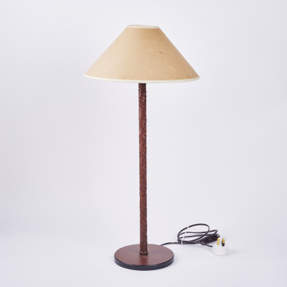 A French Woven Leather Table Lamp