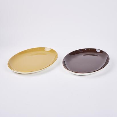 A Pair Of Crown Lynn Colour Glaze Ashets